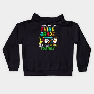 Back To School Ready For Third Grade First Day Of School Kids Hoodie